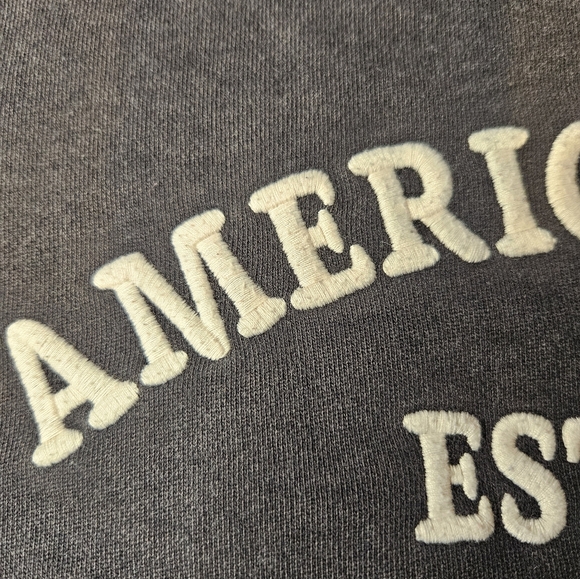 American Eagle Logo Crewneck Faded Gray Medium Sweatshirt - Picture 4 of 6